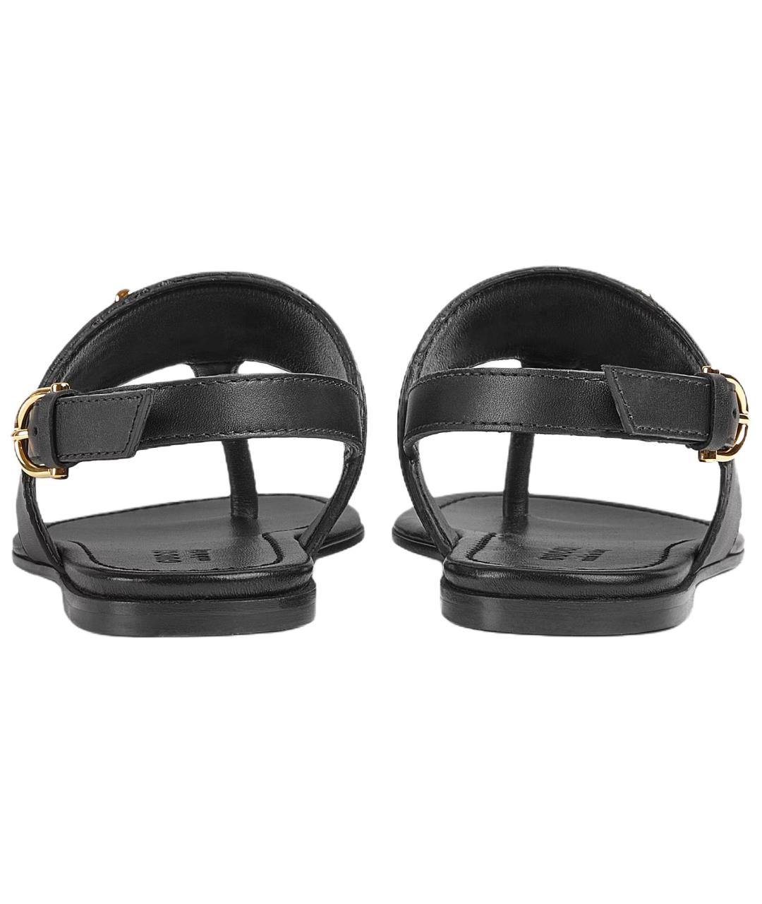 GUCCI Черные кожаные сандалии, фото 5