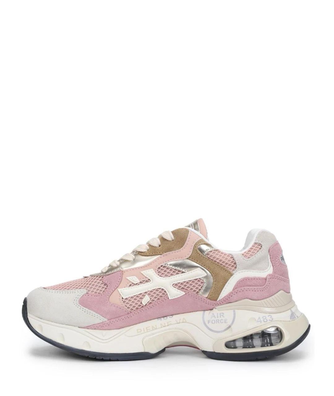 PREMIATA Розовые кожаные кроссовки, фото 3