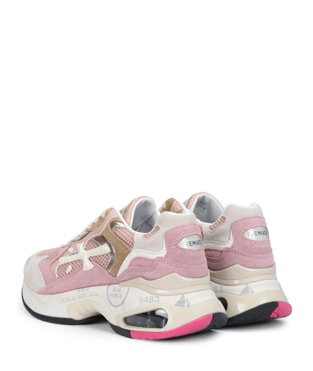 PREMIATA Розовые кожаные кроссовки, фото 4