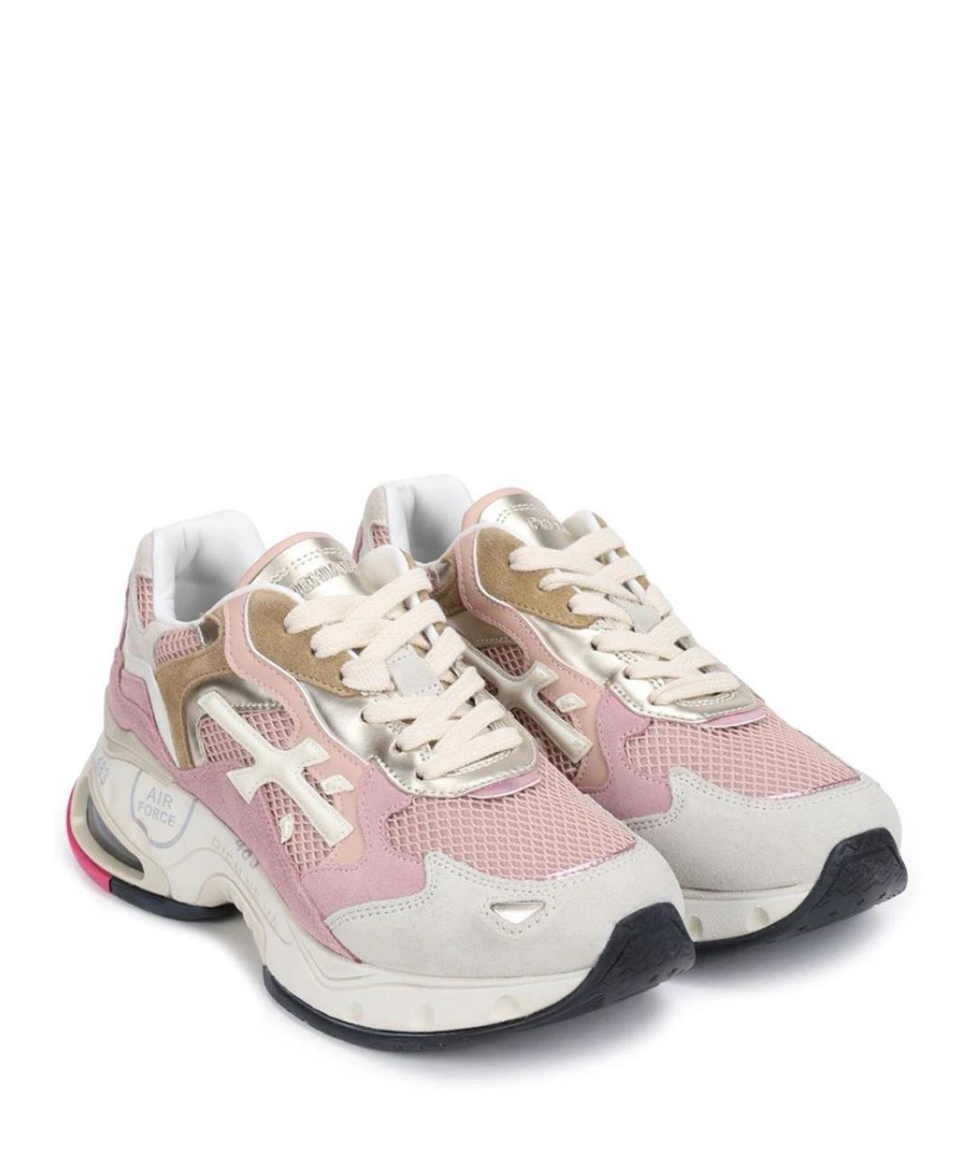 PREMIATA Розовые кожаные кроссовки, фото 2