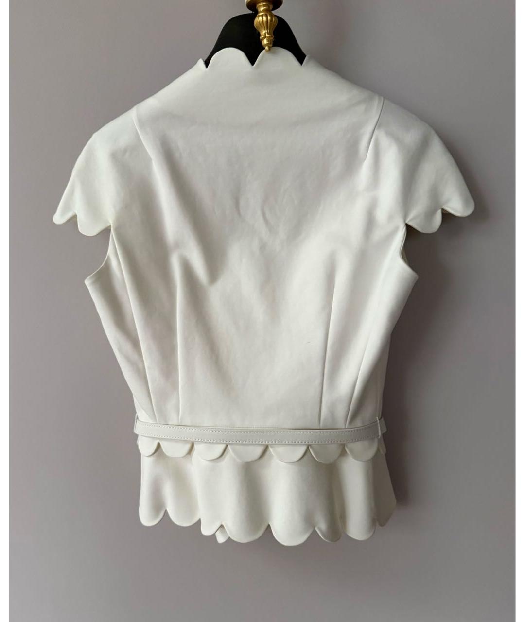 CHRISTIAN DIOR Белый хлопко-эластановый жакет/пиджак, фото 2