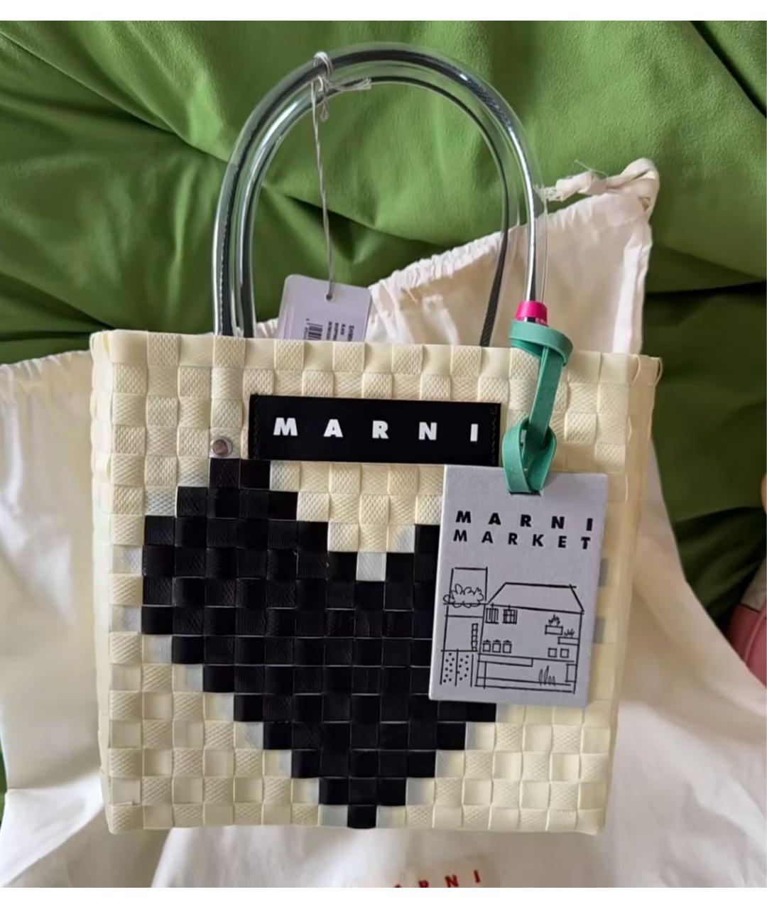 MARNI Белая сумка тоут, фото 6