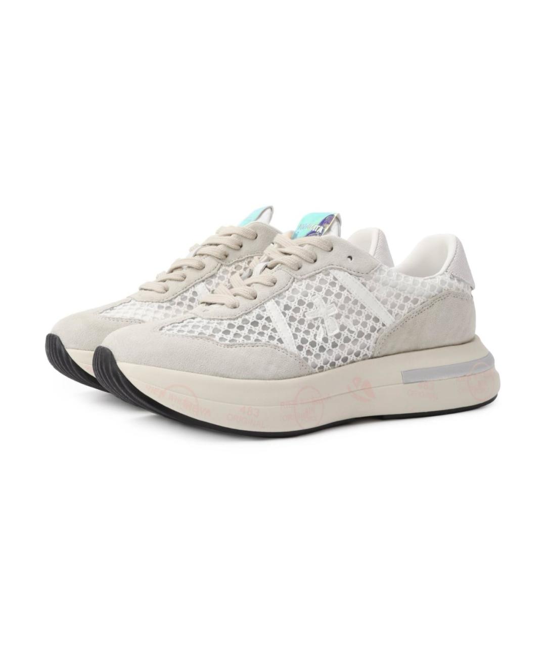 PREMIATA Белые кожаные кроссовки, фото 2