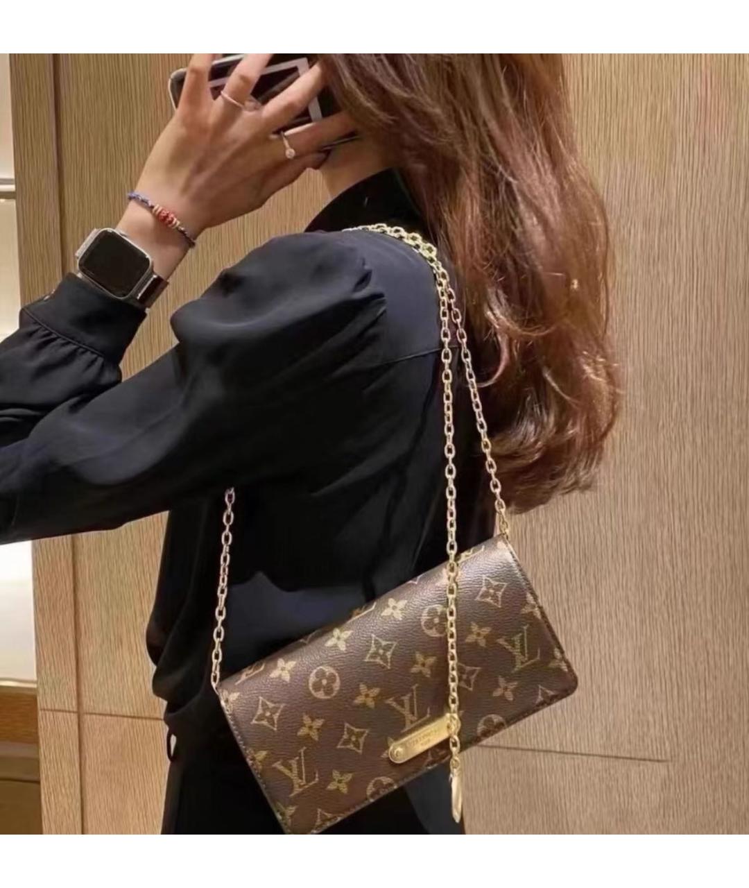 LOUIS VUITTON Коричневая сумка через плечо, фото 5