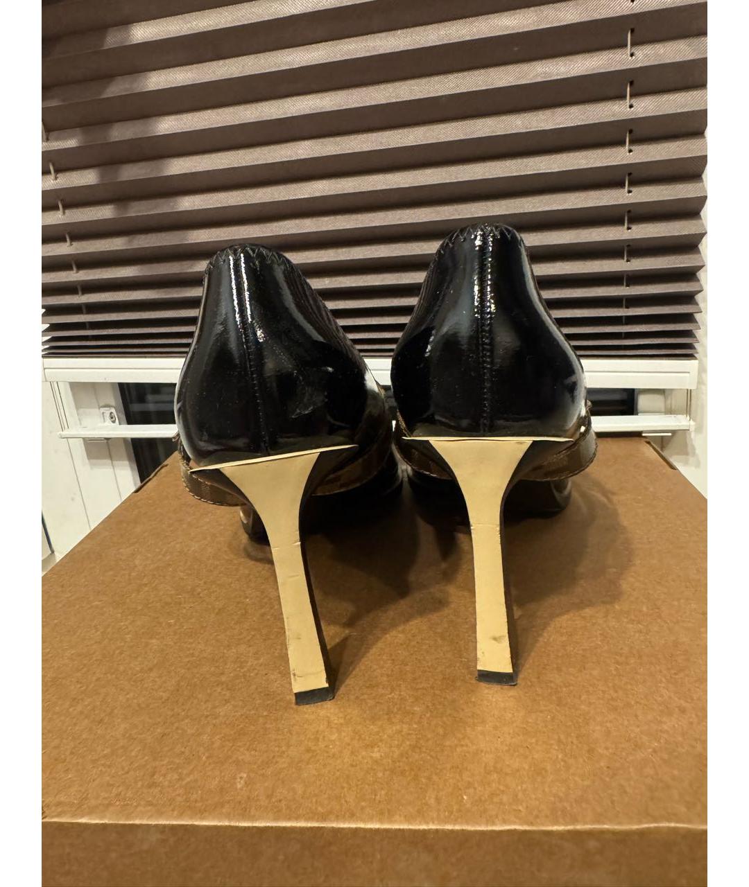 FENDI Черные туфли из лакированной кожи, фото 4