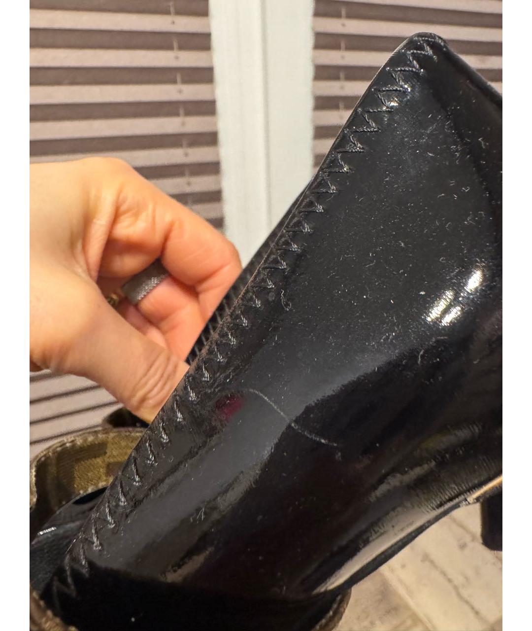 FENDI Черные туфли из лакированной кожи, фото 6