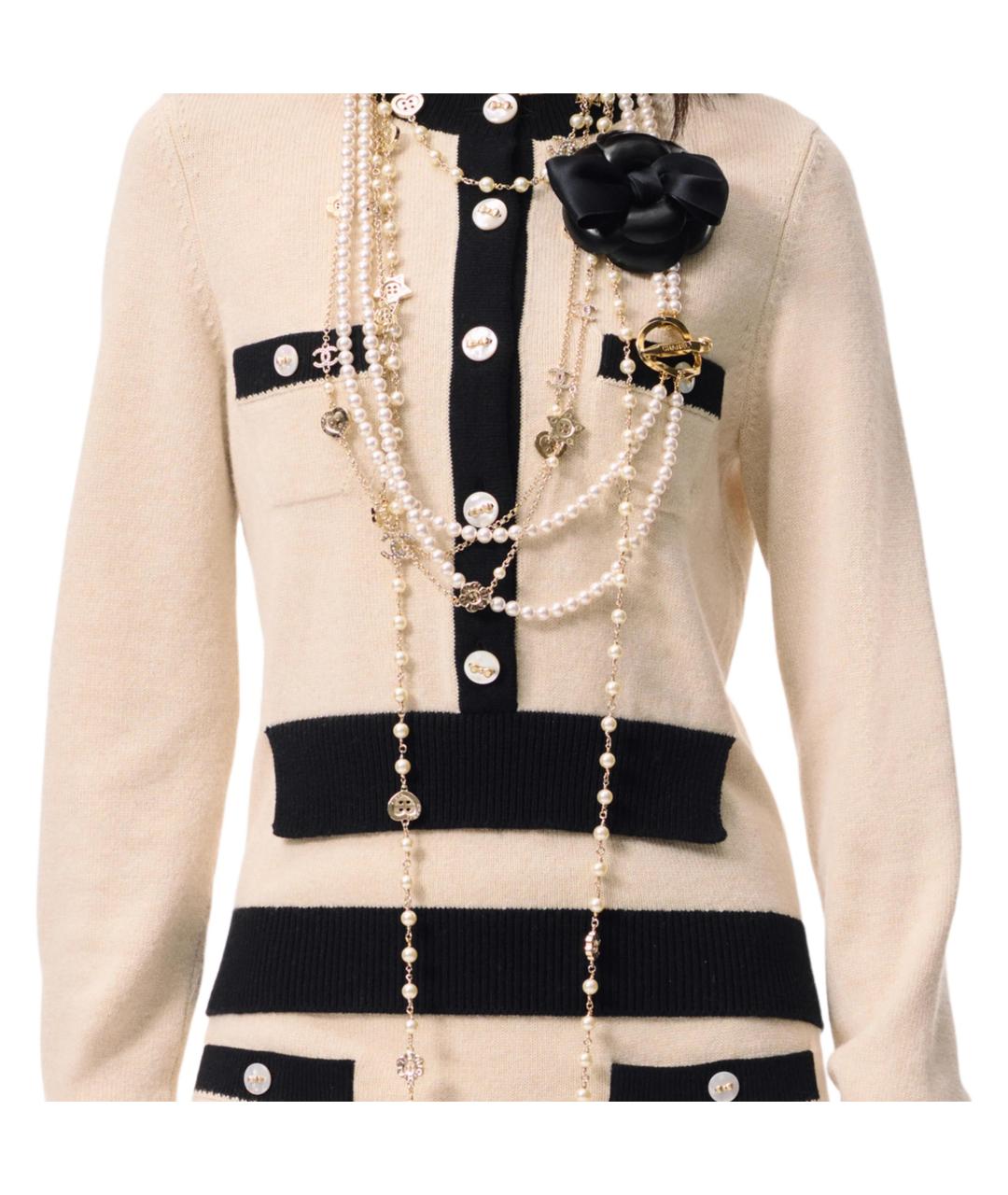 CHANEL Бежевый кашемировый кардиган, фото 4