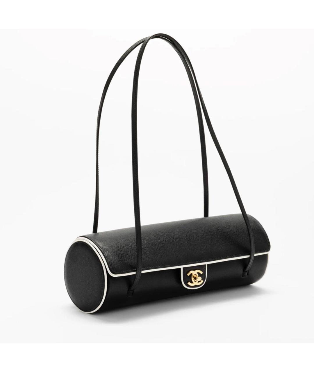 CHANEL Черная кожаная сумка через плечо, фото 2