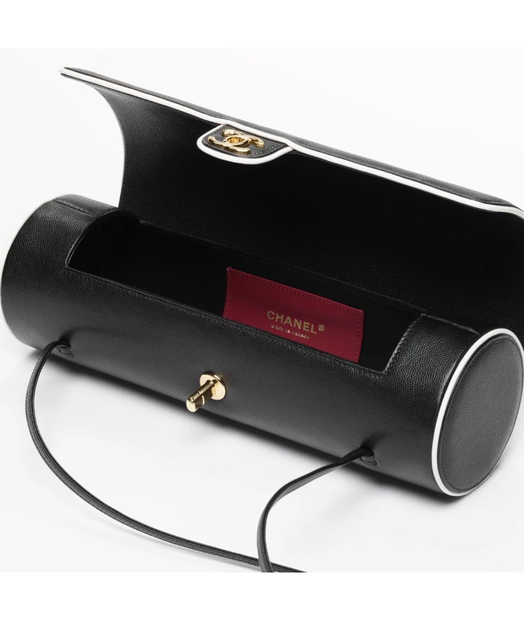 CHANEL Черная кожаная сумка через плечо, фото 4