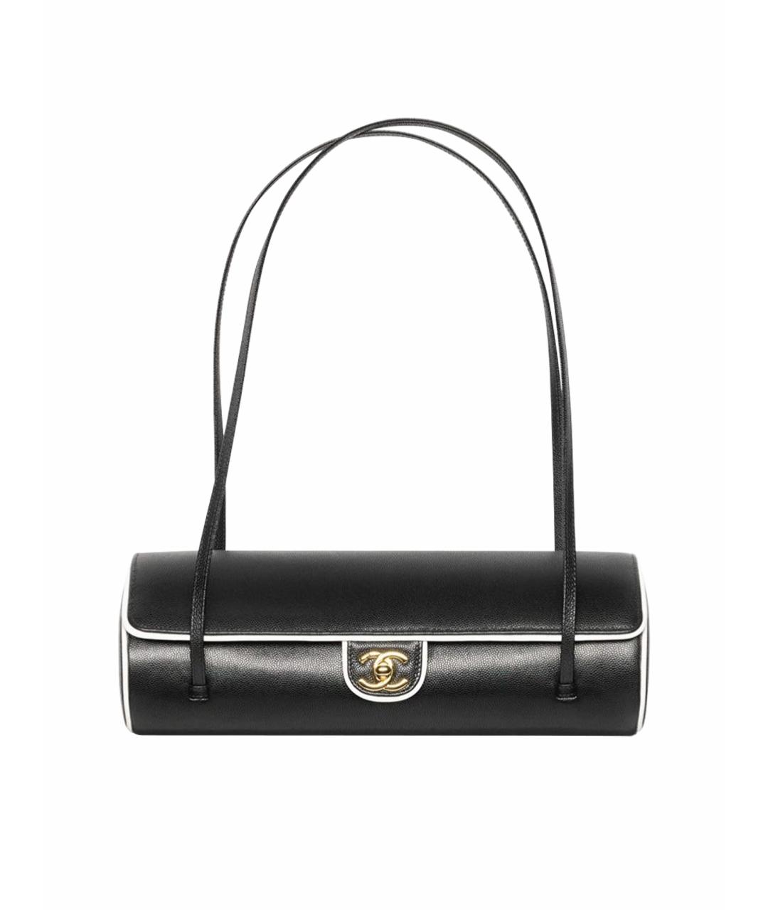 CHANEL Черная кожаная сумка через плечо, фото 1