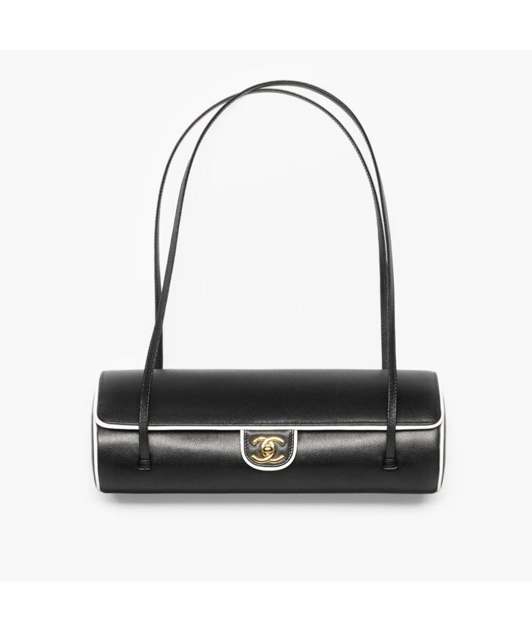 CHANEL Черная кожаная сумка через плечо, фото 6