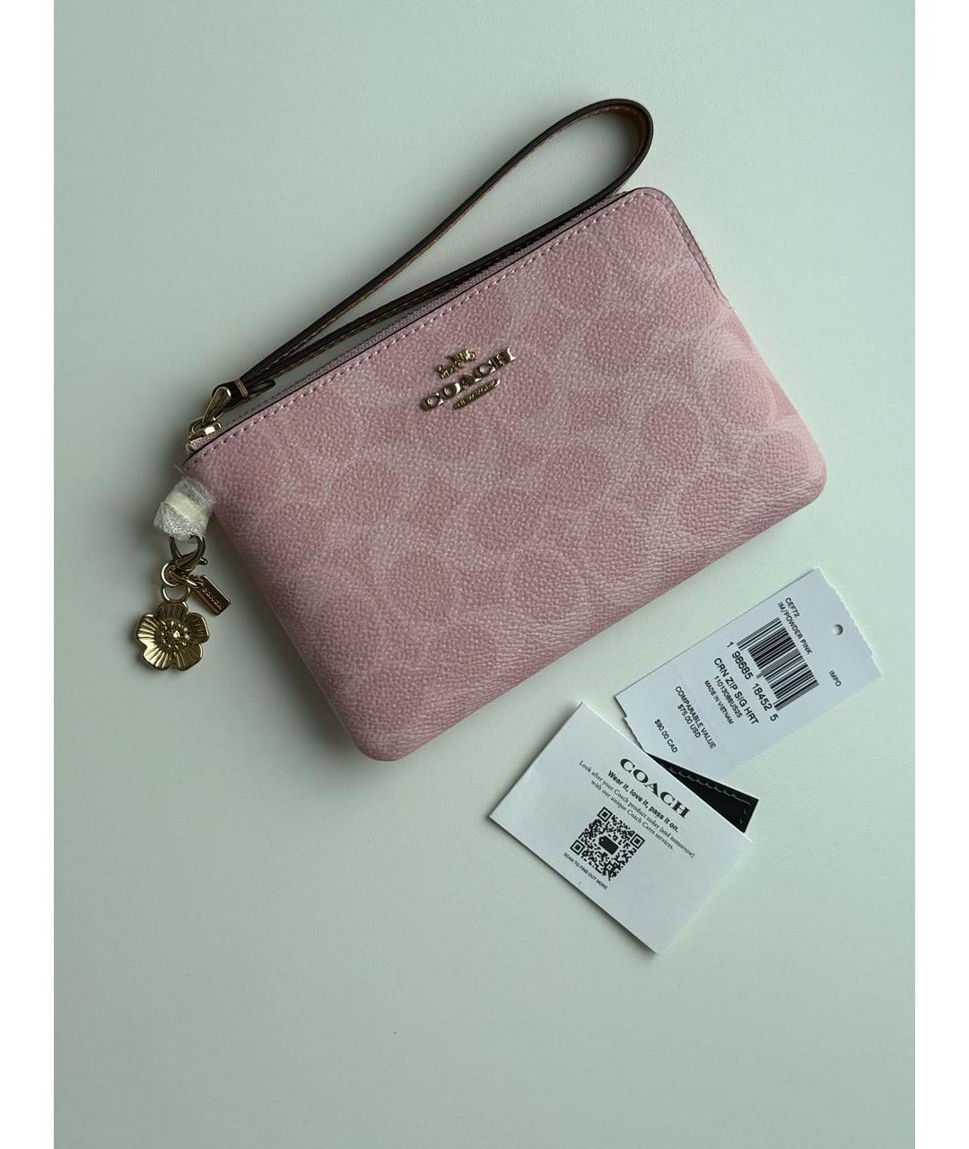 COACH Розовый кошелек, фото 7