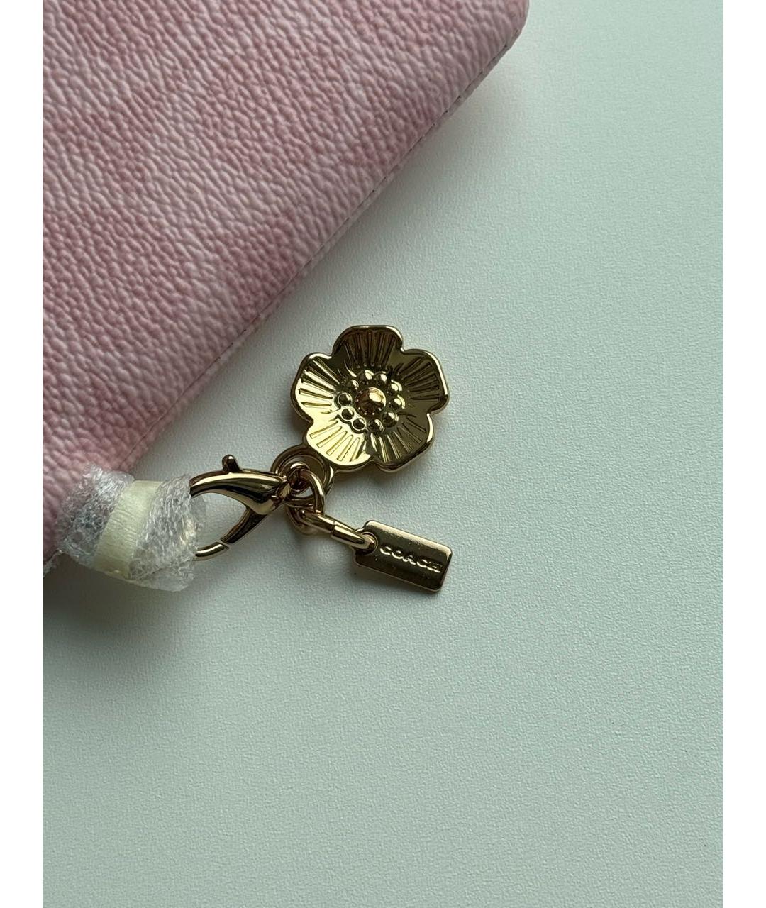 COACH Розовый кошелек, фото 5