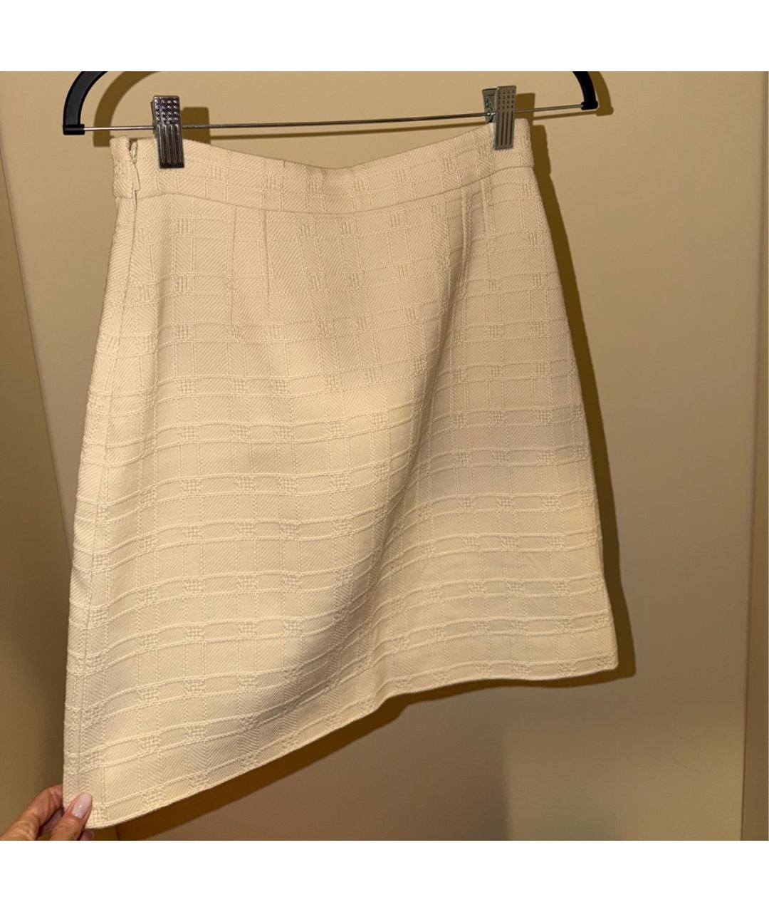 GUCCI Бежевая хлопковая юбка мини, фото 4