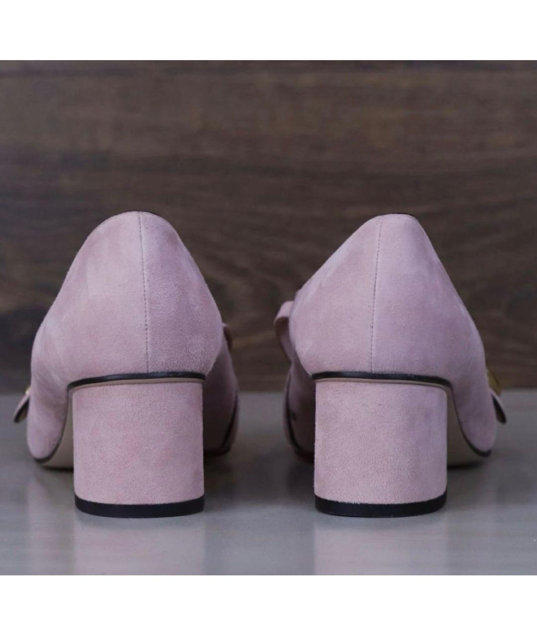 GUCCI Розовые замшевые туфли, фото 5