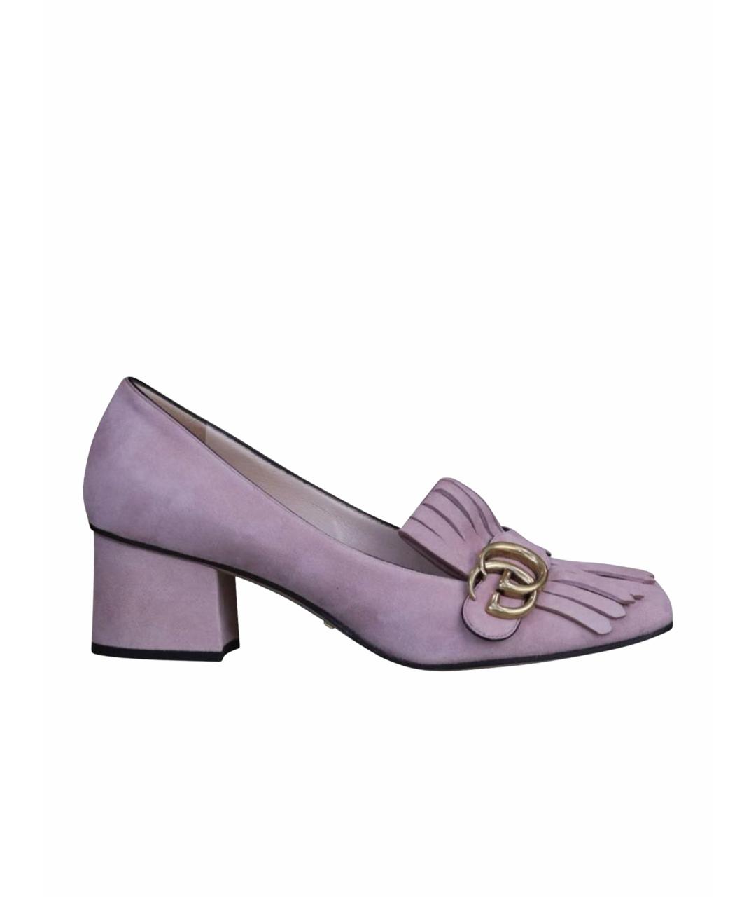 GUCCI Розовые замшевые туфли, фото 1