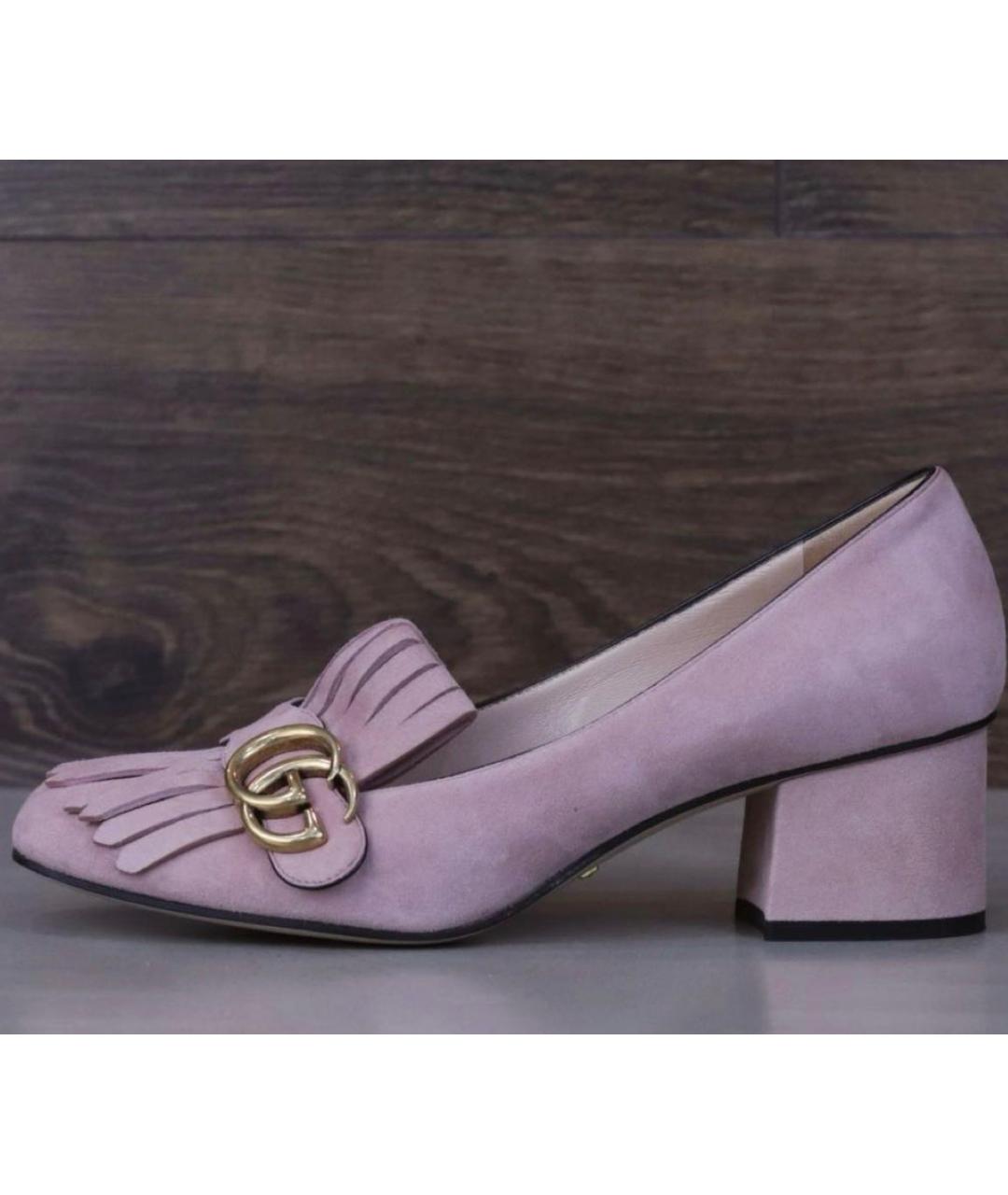 GUCCI Розовые замшевые туфли, фото 2