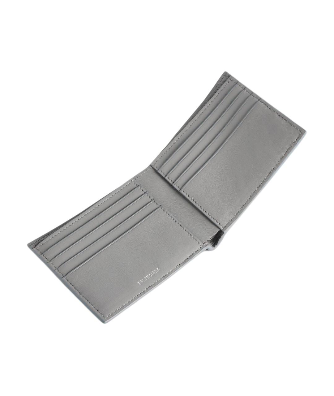 BALENCIAGA Серый кожаный кошелек, фото 3