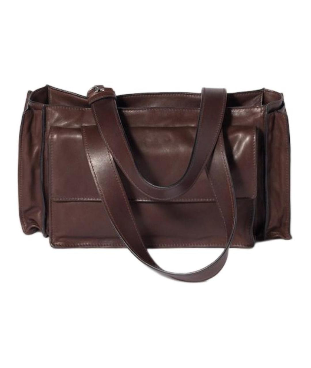 MIU MIU Коричневая кожаная сумка через плечо, фото 4