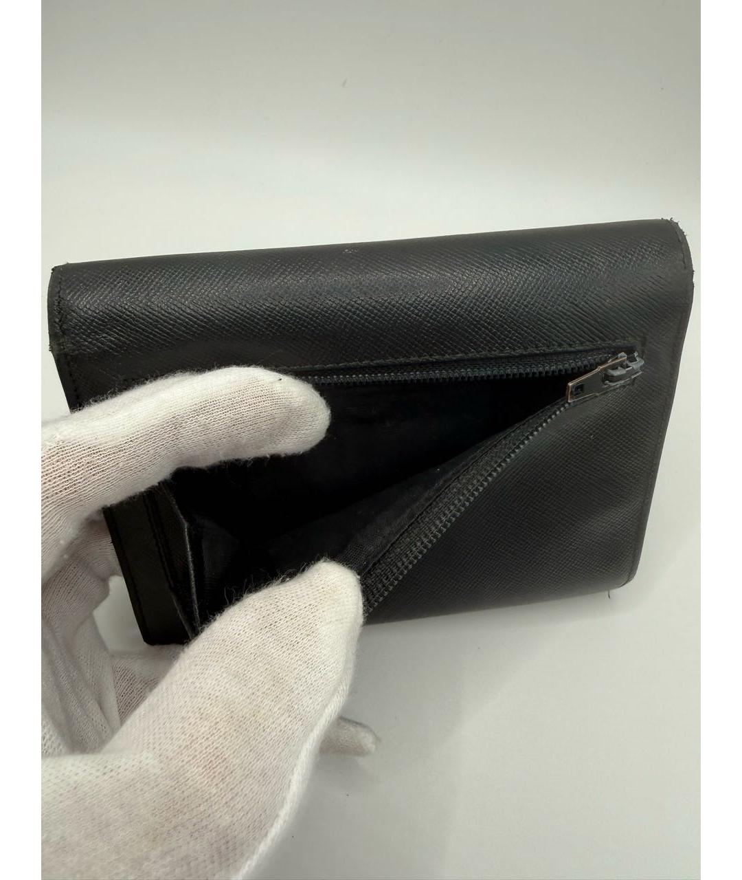 PRADA Черный кожаный кошелек, фото 5