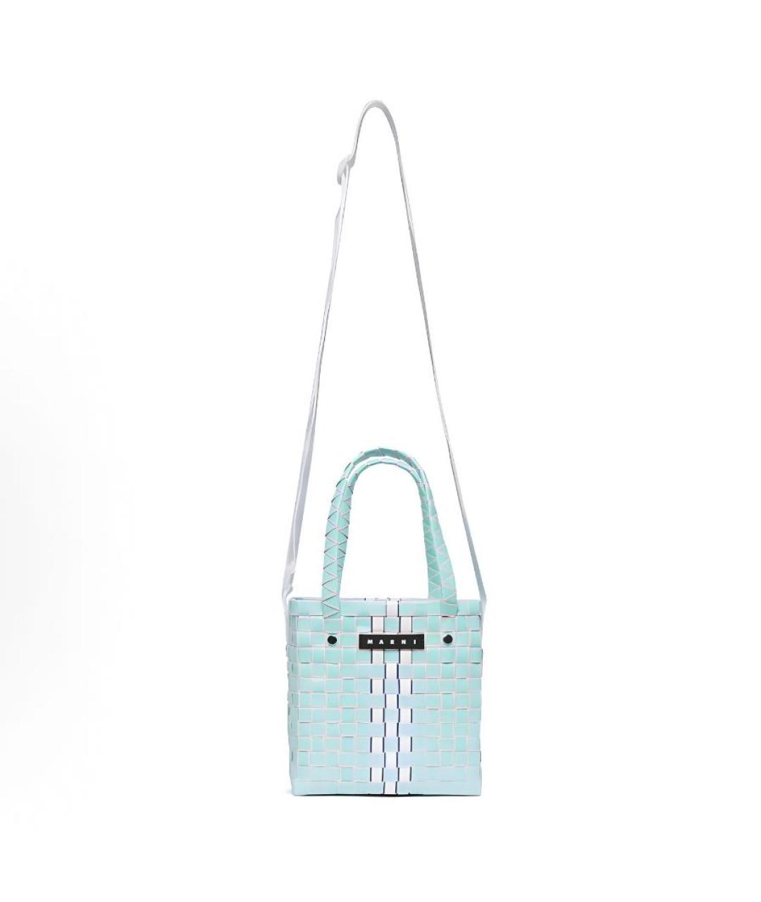MARNI Голубая сумка тоут, фото 8