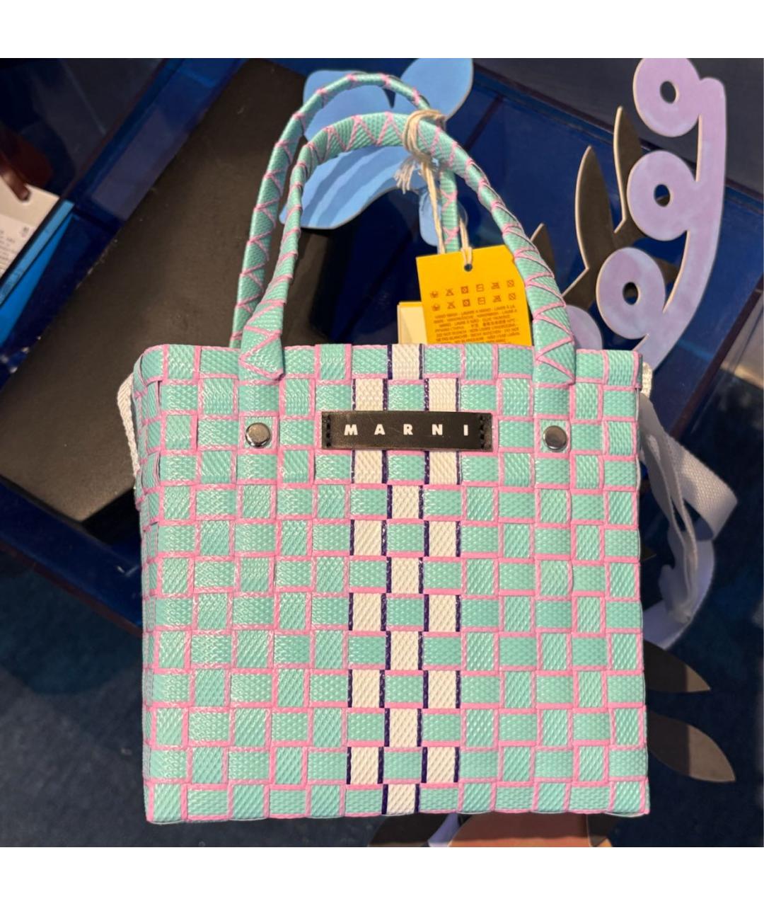 MARNI Голубая сумка тоут, фото 6