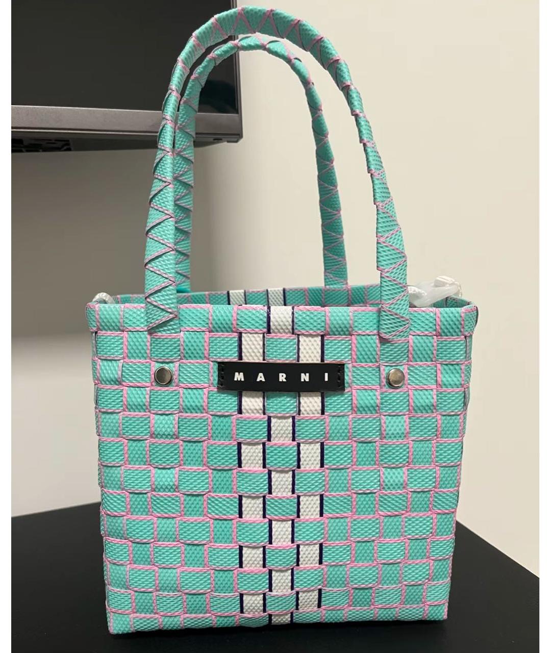 MARNI Голубая сумка тоут, фото 7