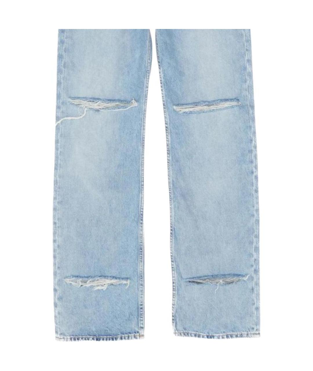 ACNE STUDIOS Голубые прямые джинсы, фото 5