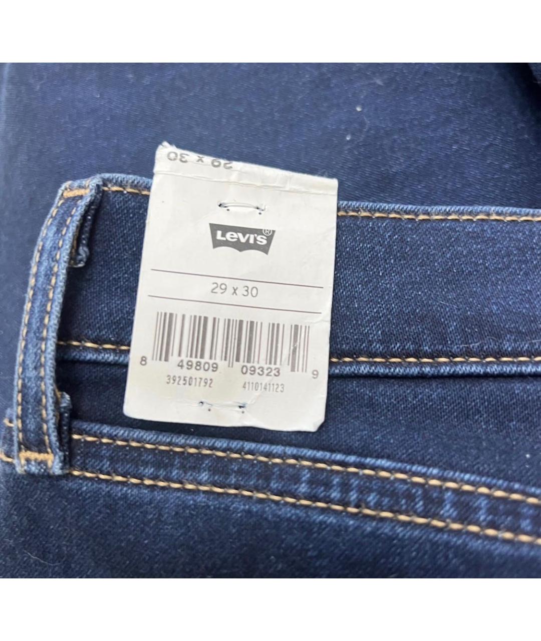LEVI'S Синие хлопко-полиэстеровые прямые джинсы, фото 6