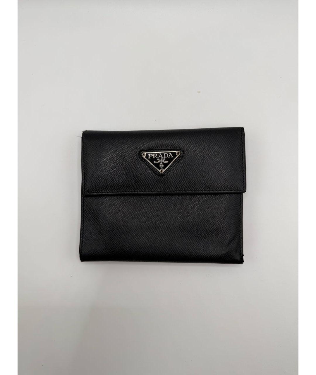 PRADA Черный кожаный кошелек, фото 8