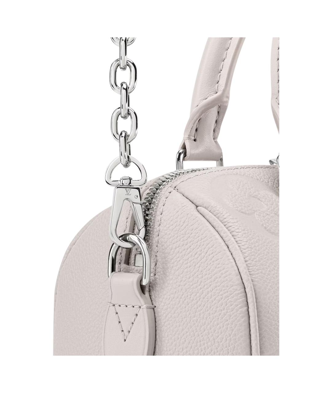 LOUIS VUITTON Серая кожаная сумка через плечо, фото 5