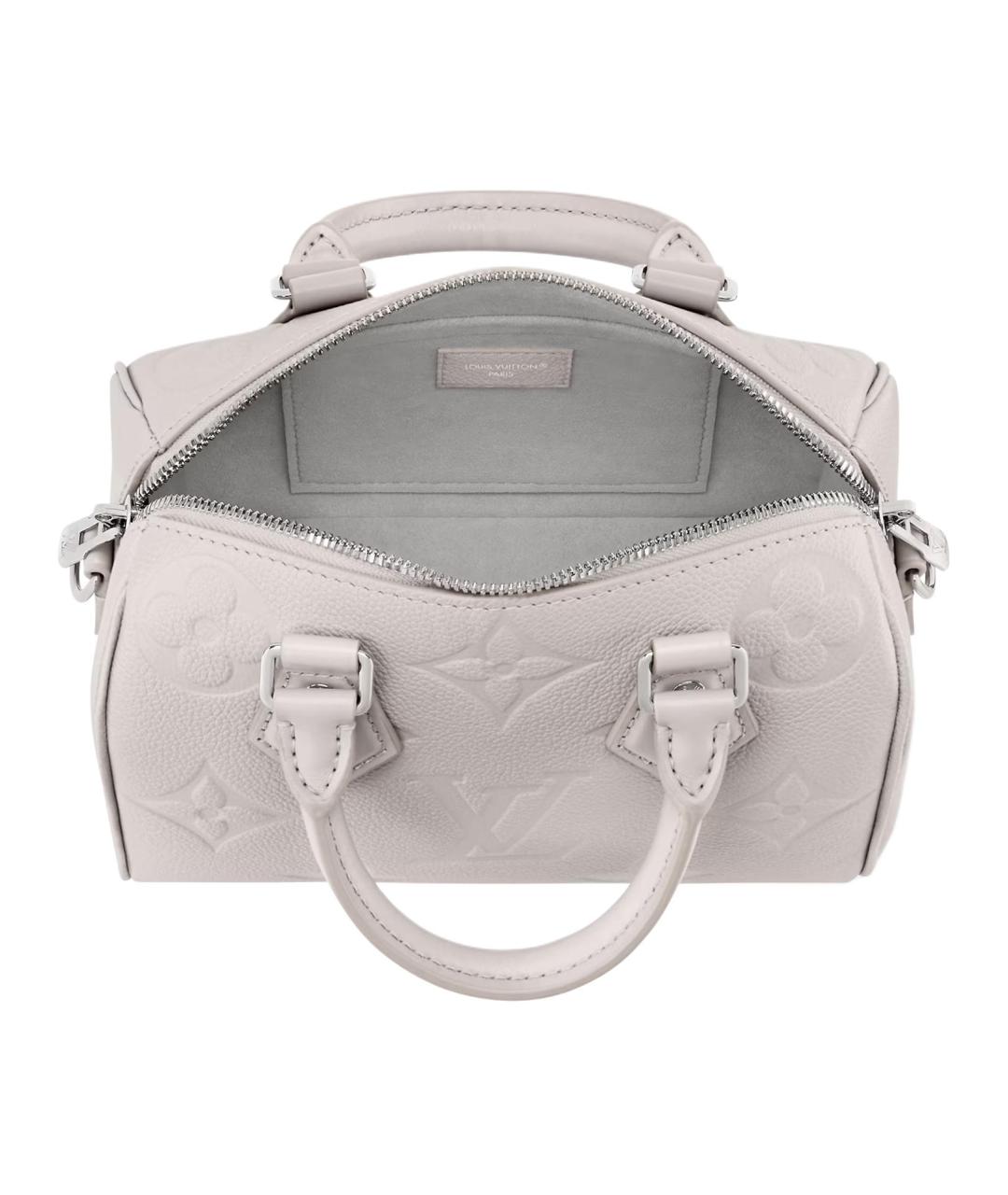 LOUIS VUITTON Серая кожаная сумка через плечо, фото 4