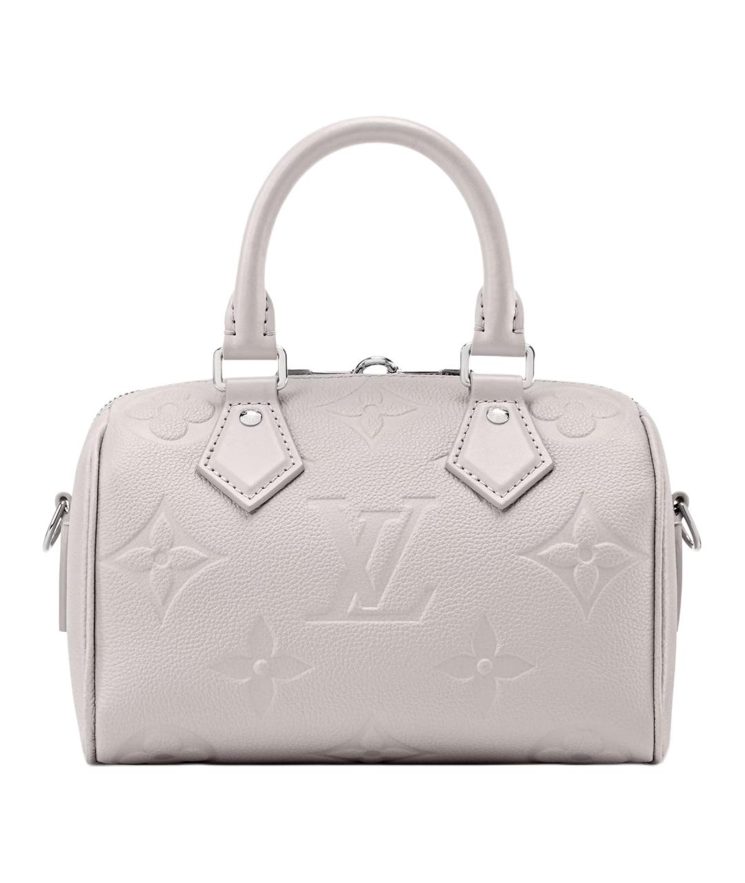 LOUIS VUITTON Серая кожаная сумка через плечо, фото 3