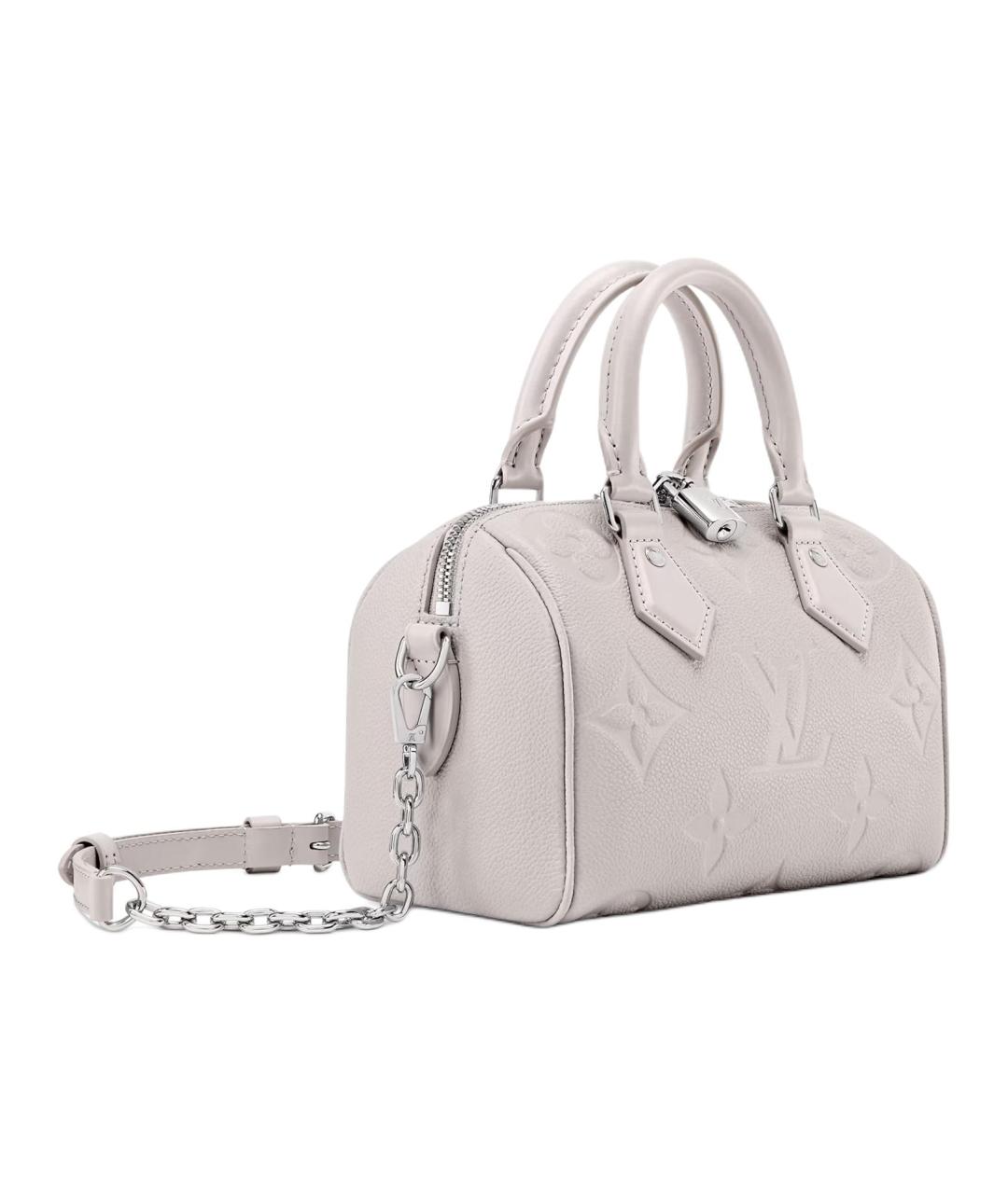 LOUIS VUITTON Серая кожаная сумка через плечо, фото 2