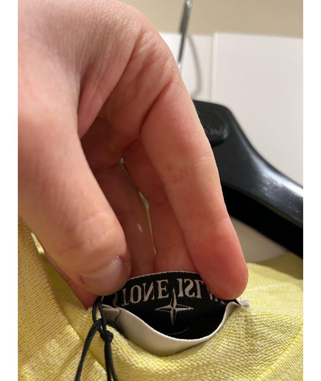 STONE ISLAND Желтый хлопковый джемпер / свитер, фото 5