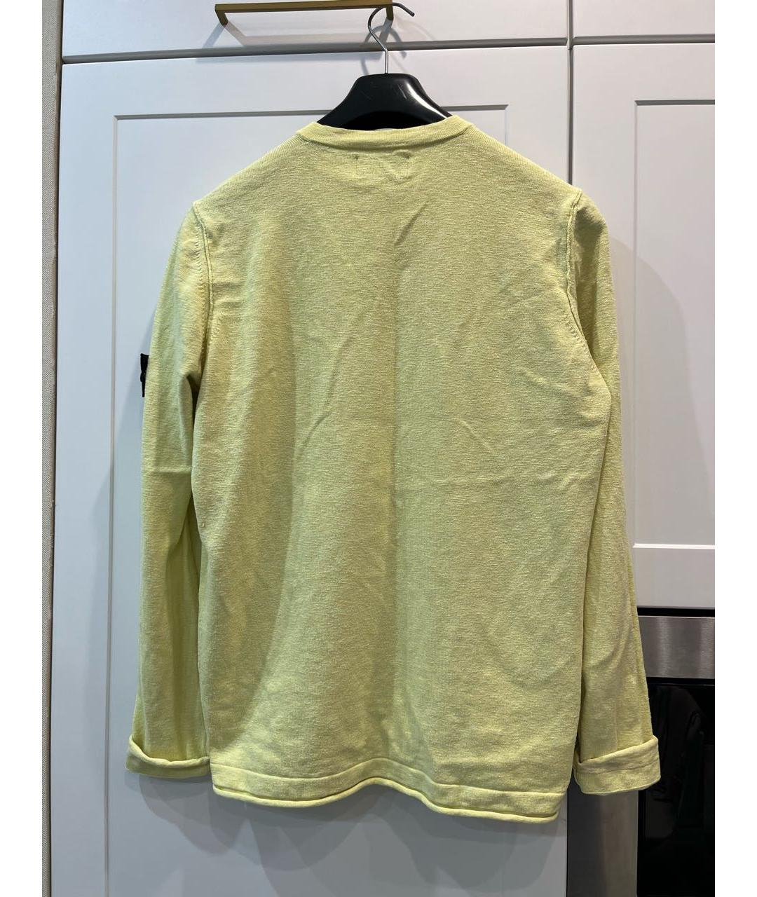 STONE ISLAND Желтый хлопковый джемпер / свитер, фото 2
