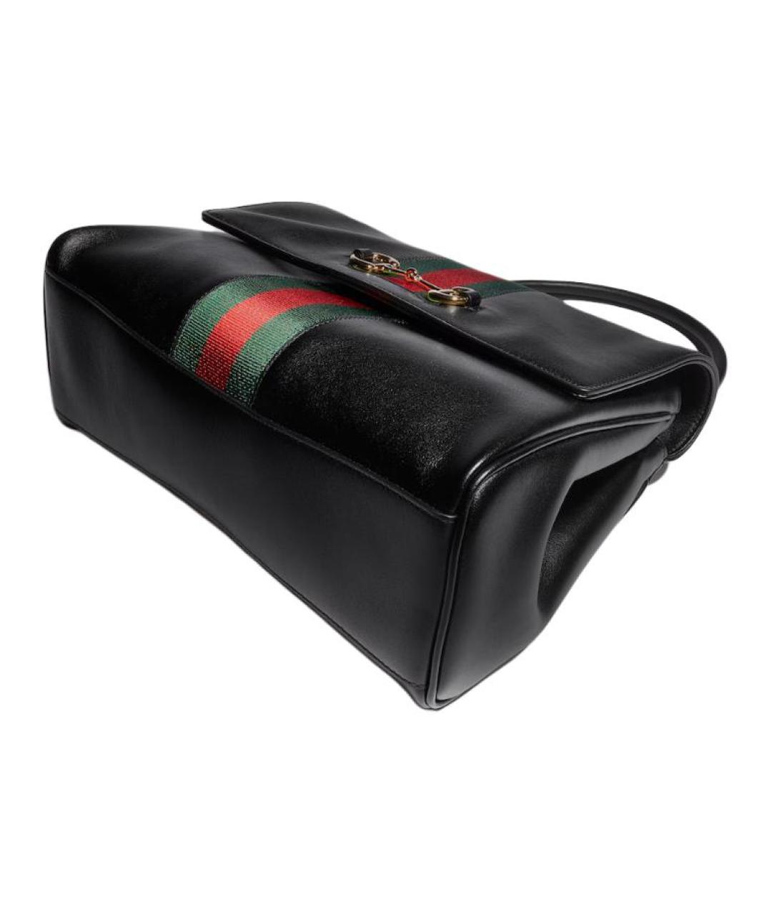 GUCCI Черная кожаная сумка с короткими ручками, фото 4