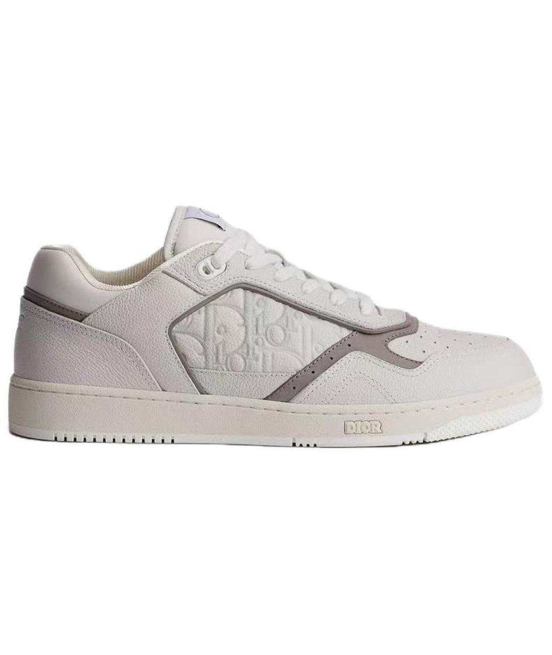 CHRISTIAN DIOR Серые кожаные низкие кроссовки / кеды, фото 1