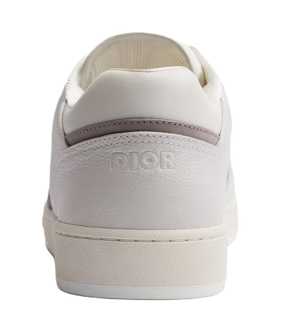 CHRISTIAN DIOR Серые кожаные низкие кроссовки / кеды, фото 4