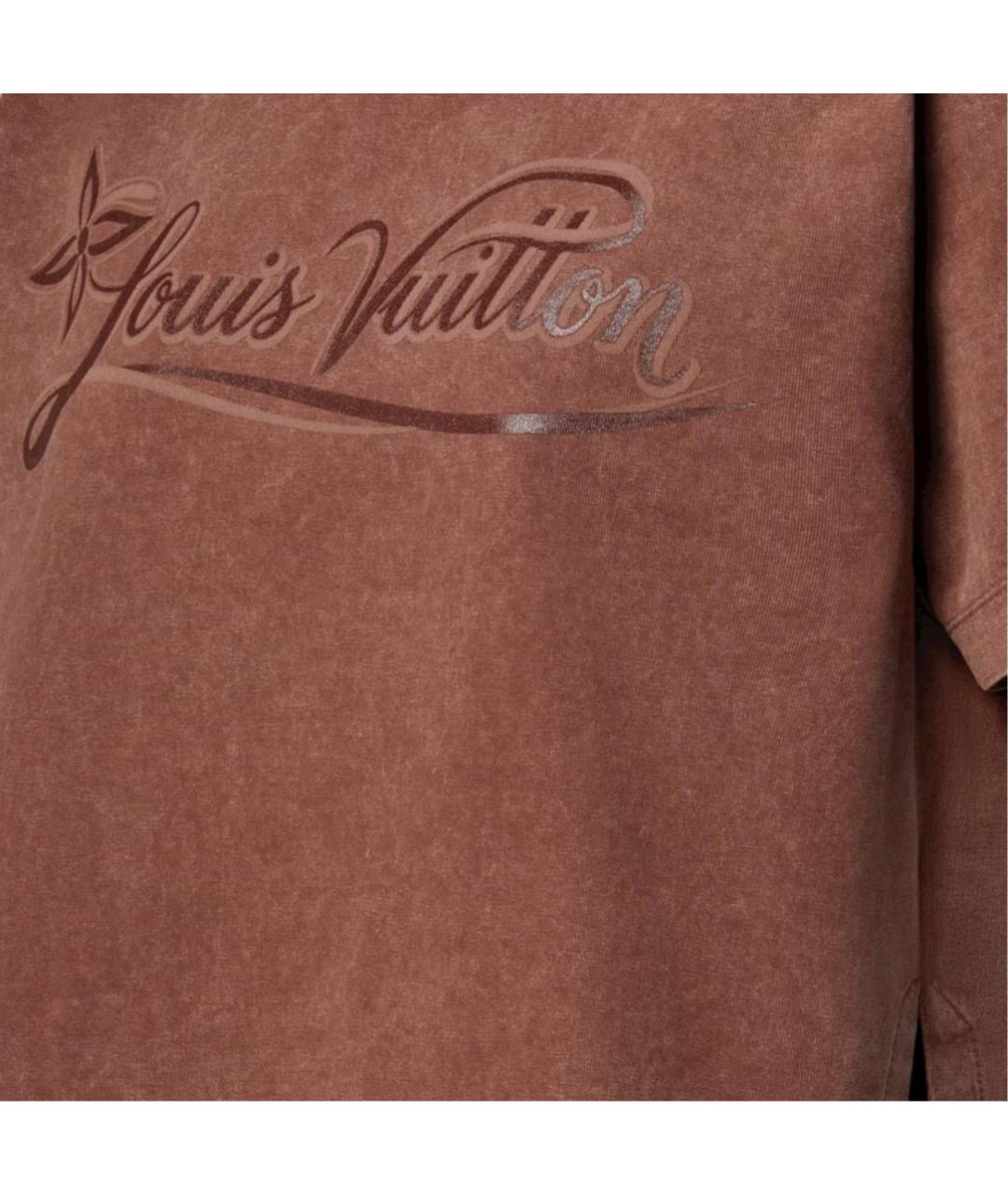 LOUIS VUITTON Коричневая футболка, фото 4