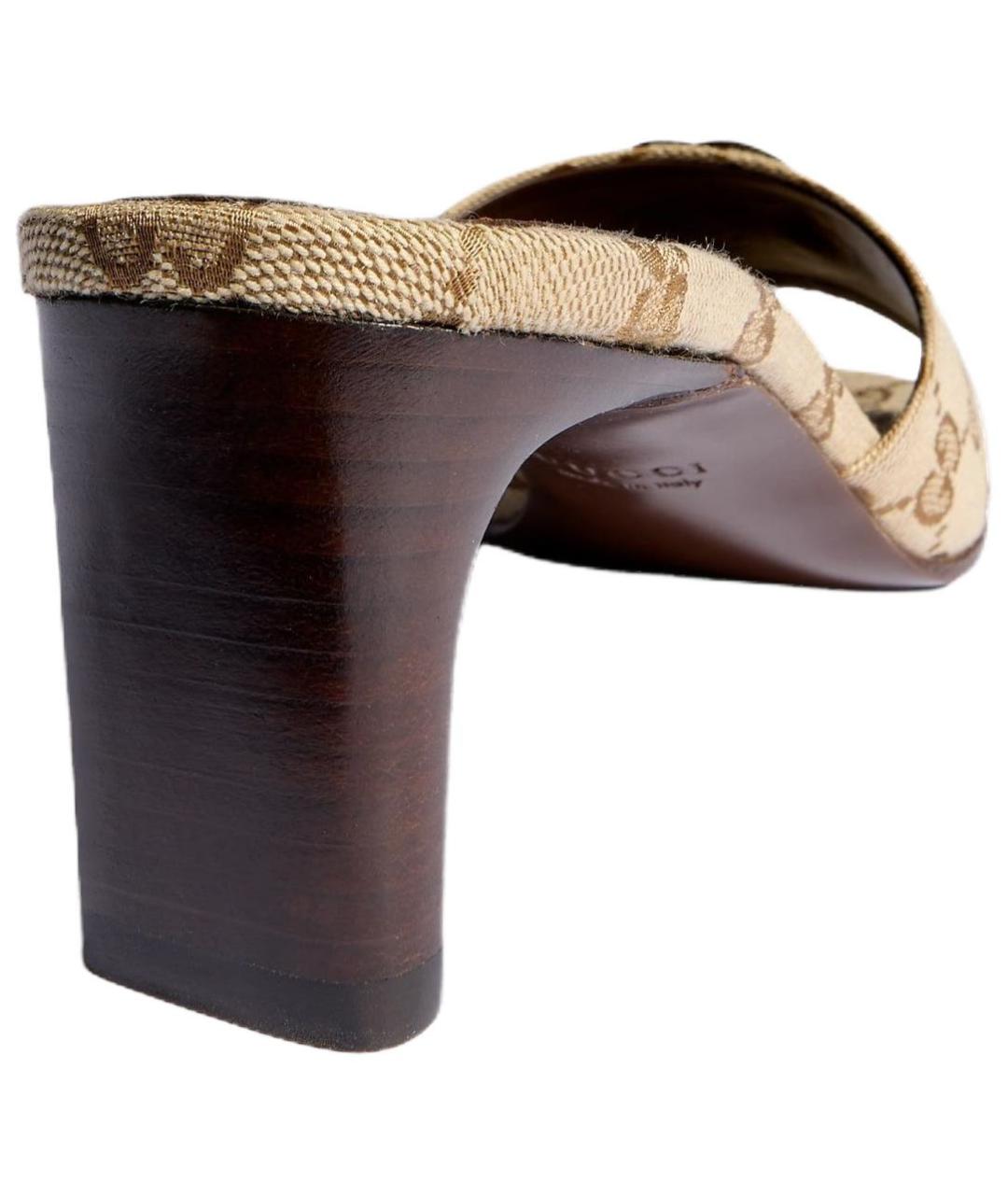 GUCCI Коричневые босоножки, фото 4