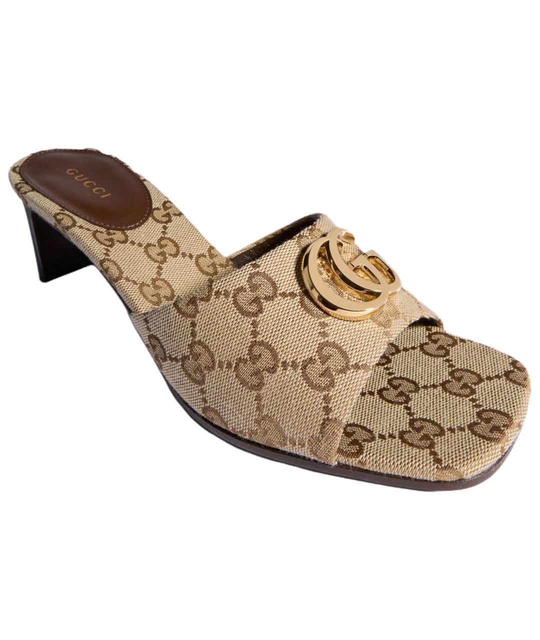 GUCCI Коричневые босоножки, фото 3