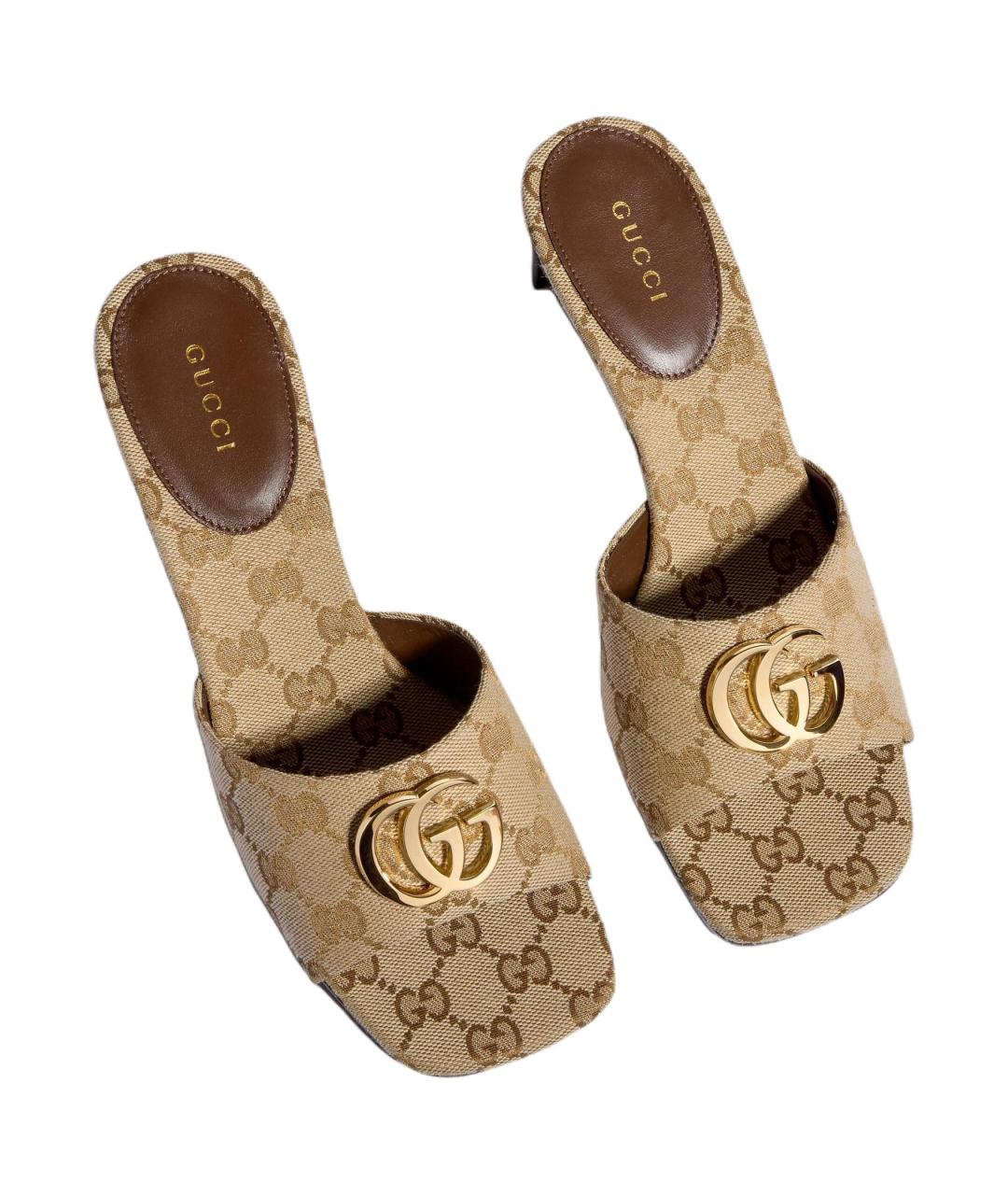 GUCCI Коричневые босоножки, фото 5