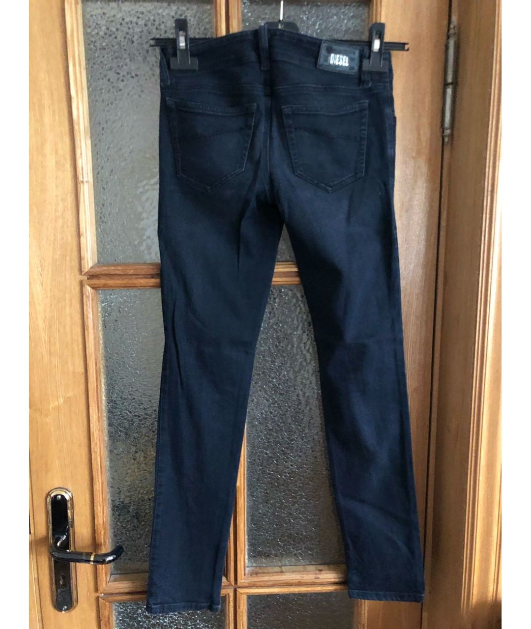 DIESEL Темно-синие хлопко-лиоцелловые джинсы слим, фото 2