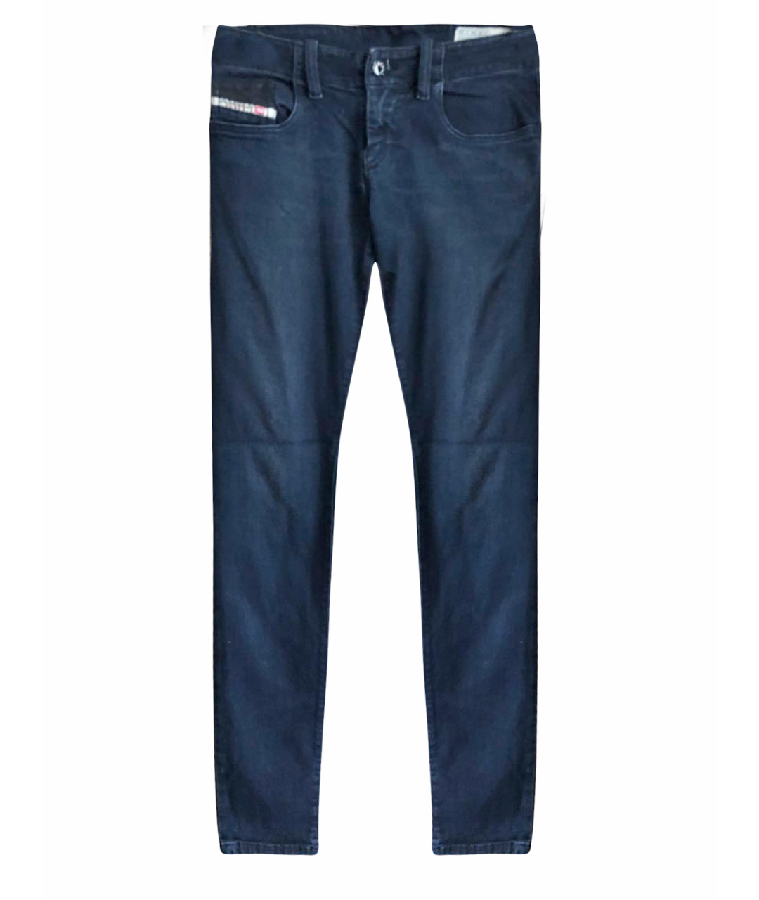 DIESEL Темно-синие хлопко-лиоцелловые джинсы слим, фото 1