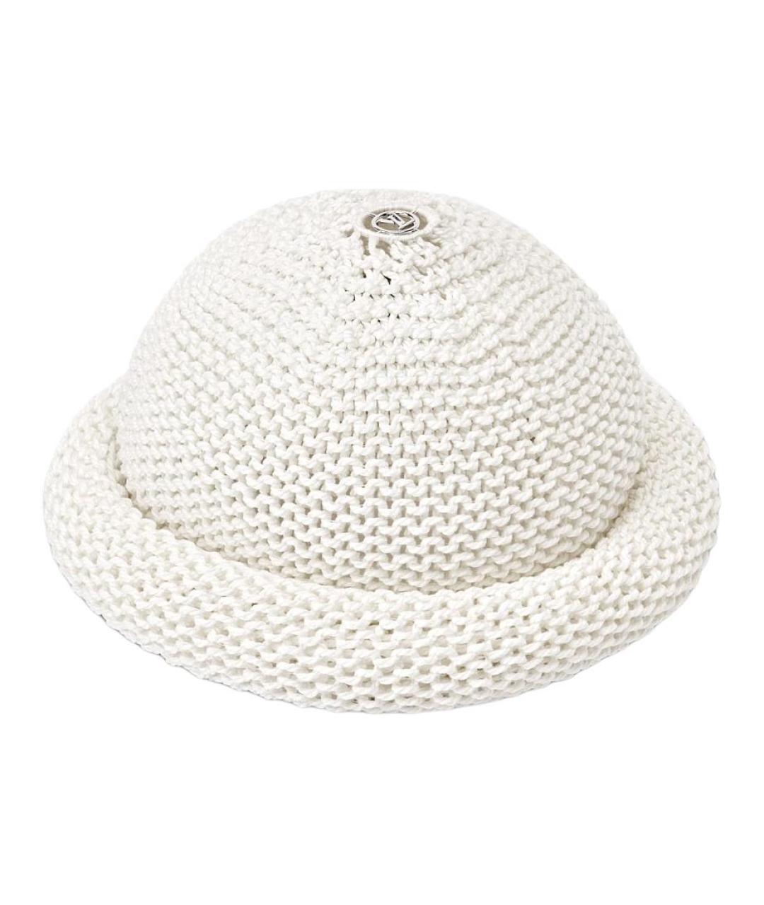 LOUIS VUITTON Белая хлопковая шапка, фото 2