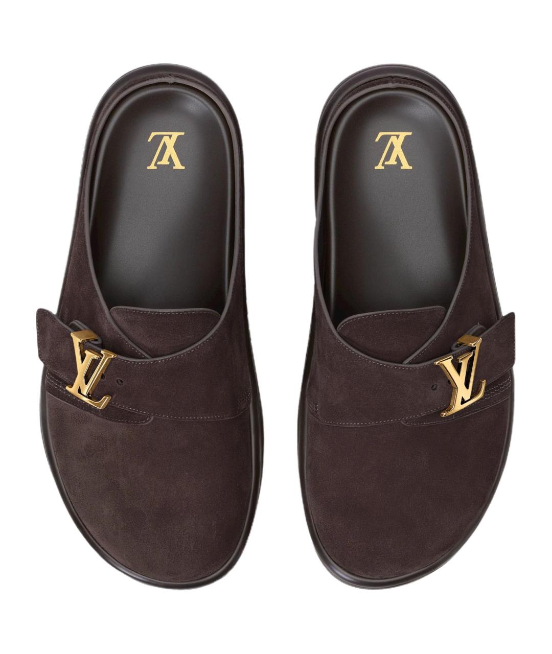 LOUIS VUITTON Коричневые сандалии, фото 4