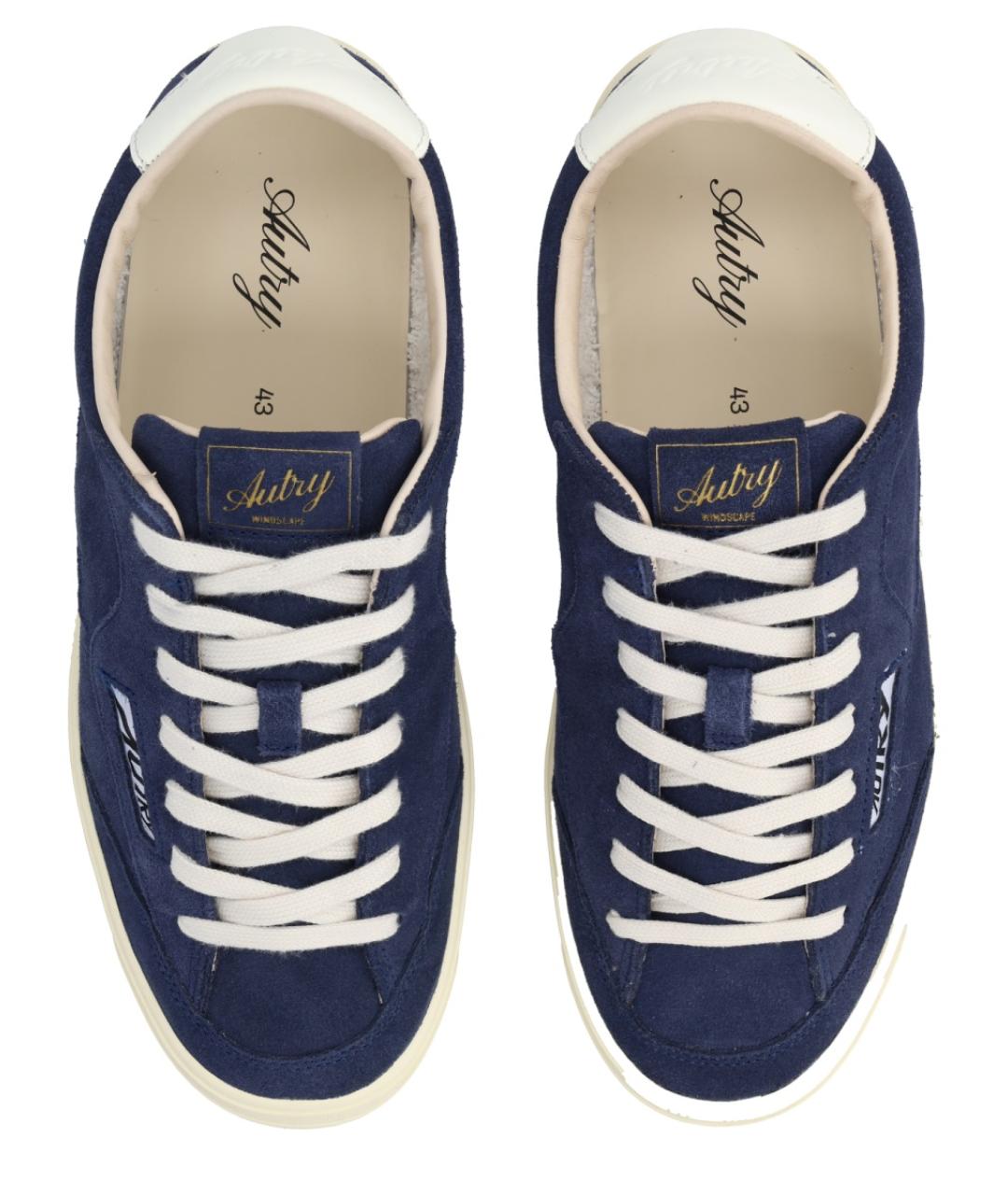 AUTRY Синие кожаные низкие кроссовки / кеды, фото 5