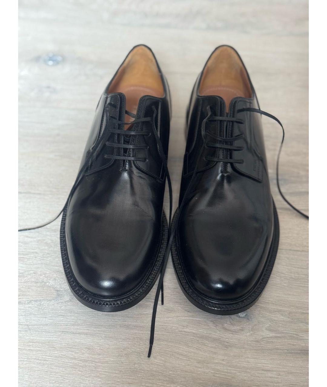 CHRISTIAN DIOR Черные низкие ботинки из лакированной кожи, фото 2