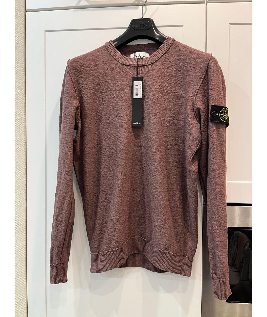 STONE ISLAND Коричневый хлопковый джемпер / свитер, фото 8